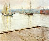 Joseph Decamp Canvas Paintings - At Gloucester aka Gloucester Harbor